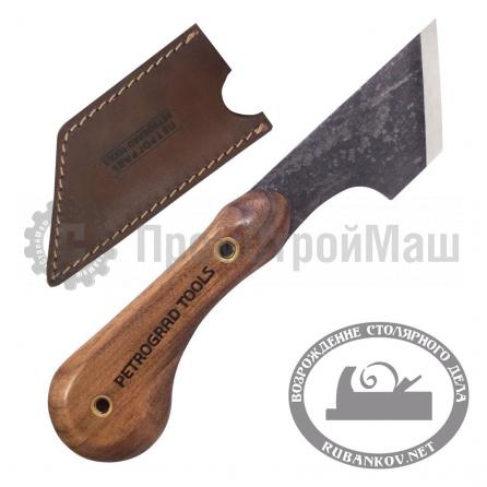 М00019622 Нож шорный ПЕТРОГРАДЪ, модель 2, сапожный косой нож, двусторонняя заточка