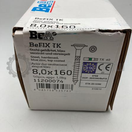 Конструкционный саморез с прессшайбой BeA BeFIX 8х160 TX40 (50 шт)