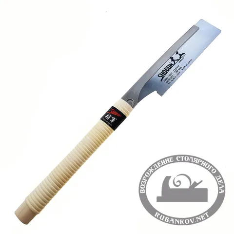 Пила обушковая Shogun Dozuki Saw, Premium, 180мм, прямая деревянная рукоять