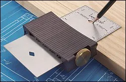Угольник Veritas Sliding Square, с выдвигающейся линейкой 100*70мм