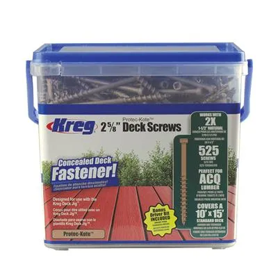 Шурупы 2-5/8" (Protec-Kote) (с битой DECKDRIVER)
