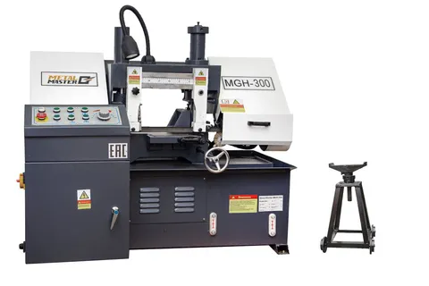 ДВУХКОЛОННЫЙ ПОЛУАВТОМАТИЧЕСКИЙ ЛЕНТОЧНОПИЛЬНЫЙ СТАНОК METAL MASTER MGH-300