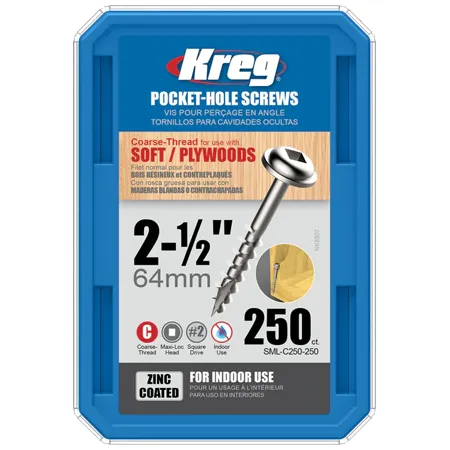 Оцинкованные саморезы Kreg Jig: SML-C250-250