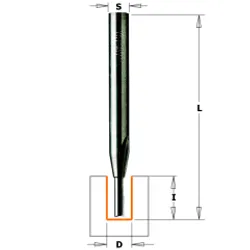 Фреза концевая CMT пазовая D=3,2 I=12,7 S=1/4 L=50,8  812.032.11