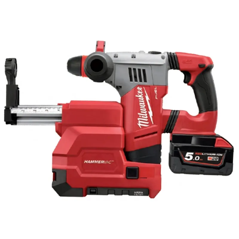 Аккумуляторный перфоратор с системой пылеудаления Milwaukee SDS-Plus M28 CHPXDE-502C