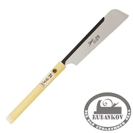 Пила обушковая Shogun Dozuki Saw, 240мм, 20tpi, прямая деревянная рукоять