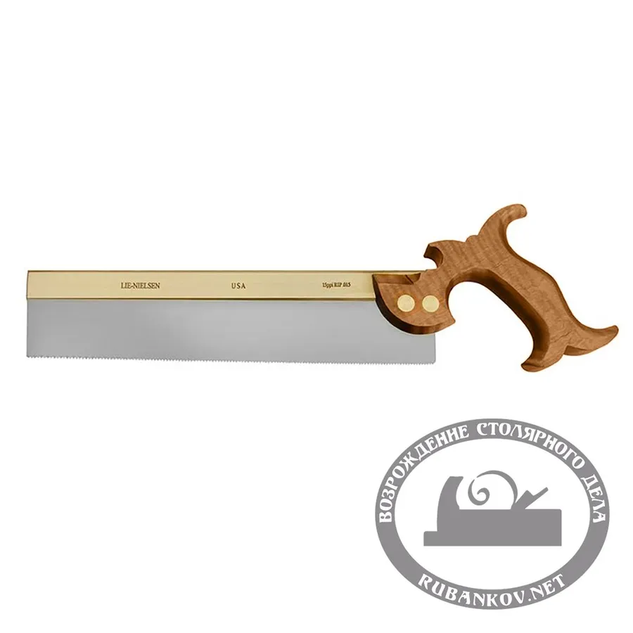 Пила обушковая, Lie-Nielsen Tapered Dovetail Saw, 10' (254мм), RipCut, 15ppi