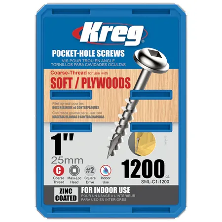 Оцинкованные саморезы Kreg Jig: SML-C1-1200