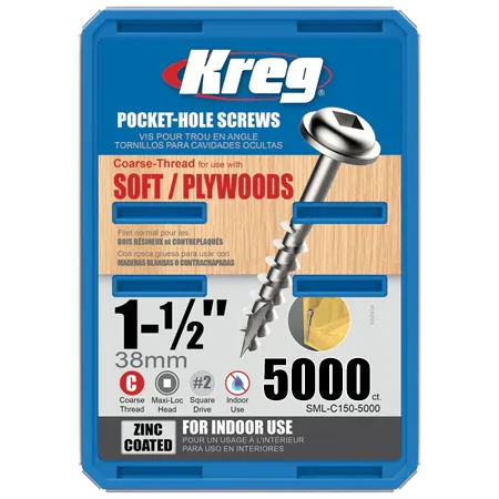 Оцинкованные саморезы Kreg Jig: SML-C150-5000