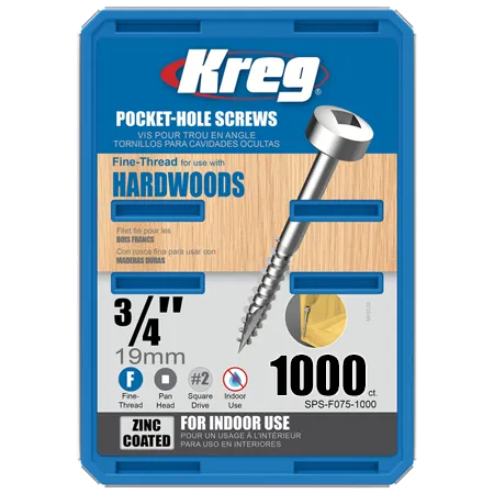 Оцинкованные саморезы Kreg Jig: SPS-F075-1000
