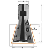 Фреза ласточкин хвост 15гр., смен.ножи HM (Arunda) Z2 S=M12x1 D=39,5x31,5 RH CMT 664.395.11