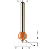 Фреза концевая CMT для гравирования и декорирования D=10,0 I=10,0 S=1/4 ; R=5,00  865.402.11