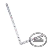 Угольник плоский Shinwa, 500*250мм, фигурный профиль, отсчёт нижней шкалы - от наружнего угла
