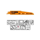 Пилки сабельные 5 штук  для  дерева и металла(BIM) 150x3,2-5x5-8TPI CMT JS610VF-5