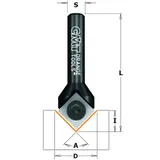 Фреза концевая со сменным ножом угловой паз 90° HW Z1 S=8 D=23x11x60 CMT 665.200.11