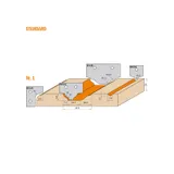 Комплект 4 профильных фрез, смен.ножи HM (кейс) Z2 S=20 (Профиль 1) CMT 615.004.01
