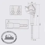 Насадка угловая на дрель, Star-M 5003S, Compact Angle Screw Driver