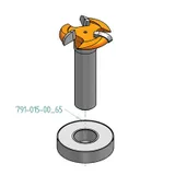 Фреза для изготовления подносов Z3 S=12 D=31.75x6x55 R4-9 RH CMT S901.31705B
