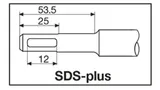 Долото полукруглое Milwaukee SDS-PLUS 250 X 25 мм