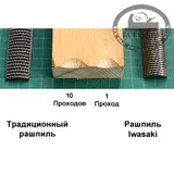 Рашпиль Iwasaki, красный, изогнутый, полукруглый, 200*10мм, шаг-1.6мм