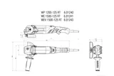 WEV 1500-125 Quick RT (601243500) Угловая шлифовальная машина