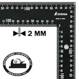 Угольник плоский Shinwa, 600*400мм, отсчёт нижней шкалы - от внутреннего угла, чёрный