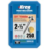 Саморезы Kreg Jig из нержавеющей стали 4,8 х 63,5 (250 шт.)