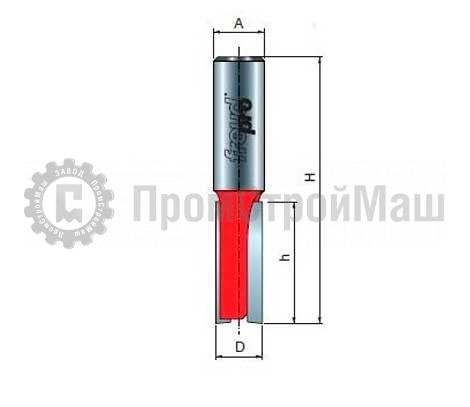 Фреза концевая  pro 04-11908 Фреза прямая 8 х 31,8 мм, L= 70 мм, с хвостовиком 8 мм