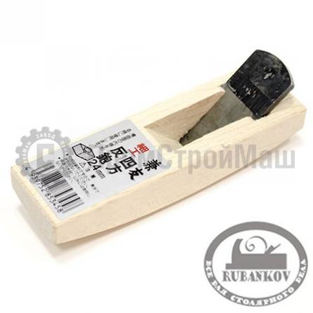 m00011462 Рубанок яп. горбач с полукруглым ножом, 'Shiho Sori' 120/24мм, белый дуб