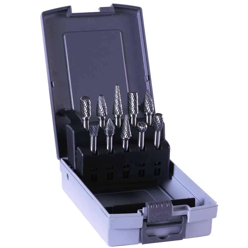 Набор шарошек по металлу - 10 штук | Euroboor RBS.110 - Ø хвостовика 6 мм