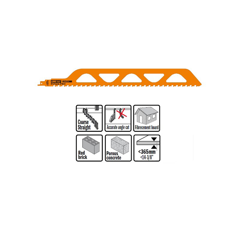 Пилка сабельная специальная  455x12,7x2TPI CMT JS2243HM