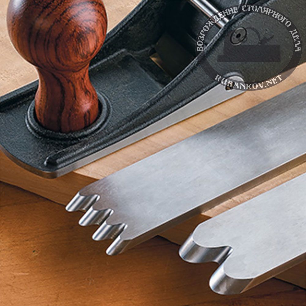 Нож для шерхебеля Veritas, 38мм/А2, с четырьмя зубцами