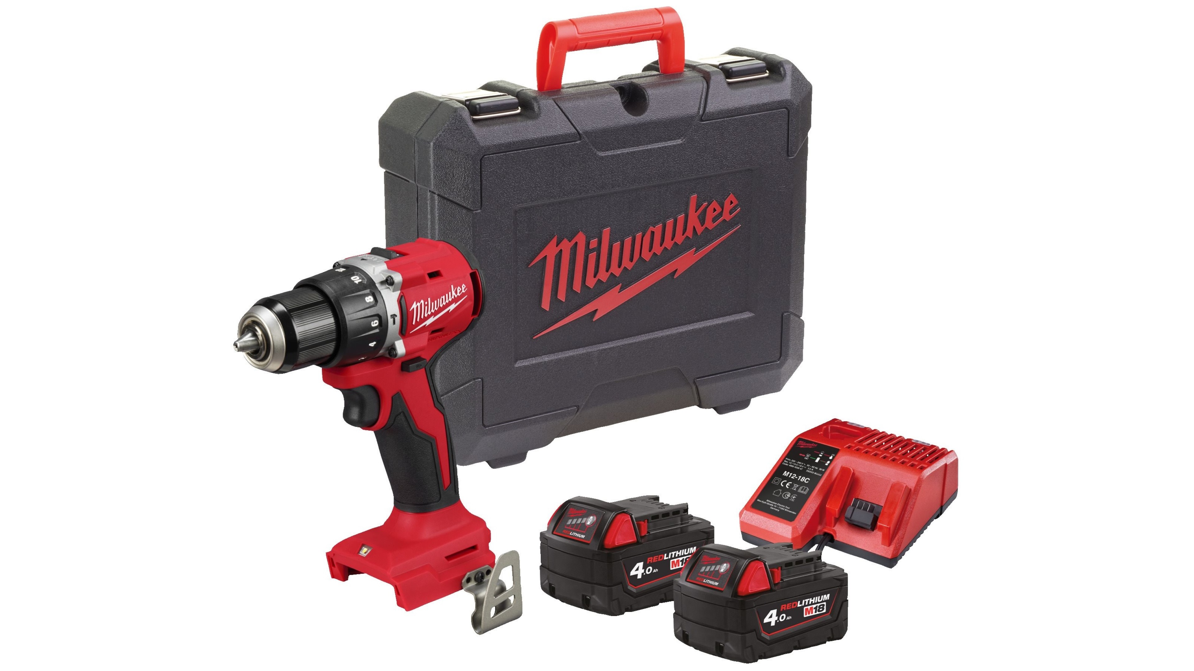Аккумуляторная ударная дрель-шуруповерт Milwaukee M18 BLPDRC-422C Аккумуляторная ударная дрель-шуруповерт Milwaukee M18 BLPDRC-422C
