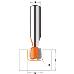 Фреза концевая CMT по искуственному камню D=25,4 I=12,7 S=1/2 ; R=3,17  881.512.11