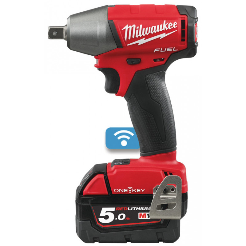 Ударный гайковерт Milwaukee 1/2 M18 FUEL ONEIWP12-502X ONE-KEY с фиксацией пином Ударный гайковерт Milwaukee 1/2 M18 FUEL ONEIWP12-502X ONE-KEY с фиксацией пином