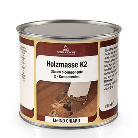 Двухкомпонентная полиэфирная шпаклевка с отвердителем Holzmasse K2