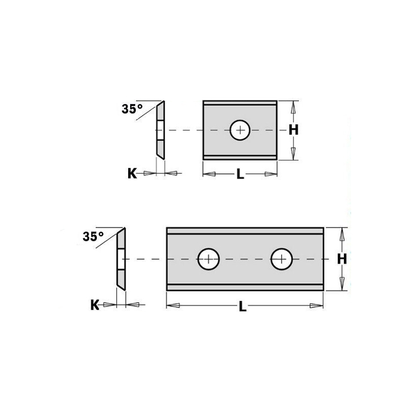 нож твердосплавный 20x12x1,5 U2300 CMT 790.200.03