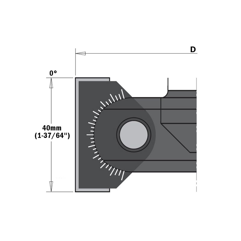 Фаска под углом 0°