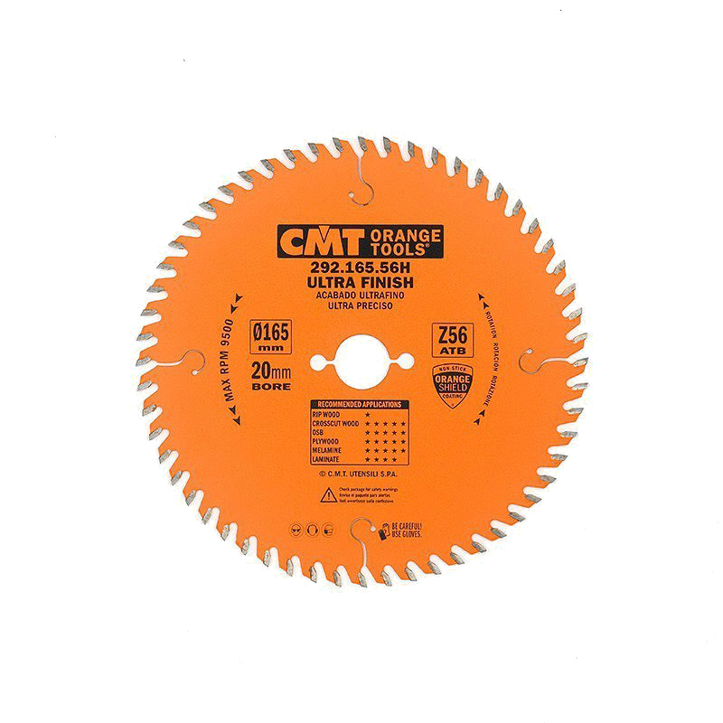 Диск пильный 165x20x2,2/1,6 10° 15° ATB Z=56 CMT 292.165.56H