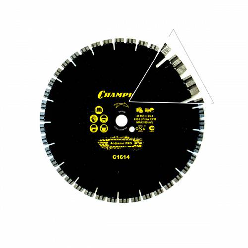 Диск алмазный CHAMPION асфальт PRO Asphalt Runner, С1614 - Championtool