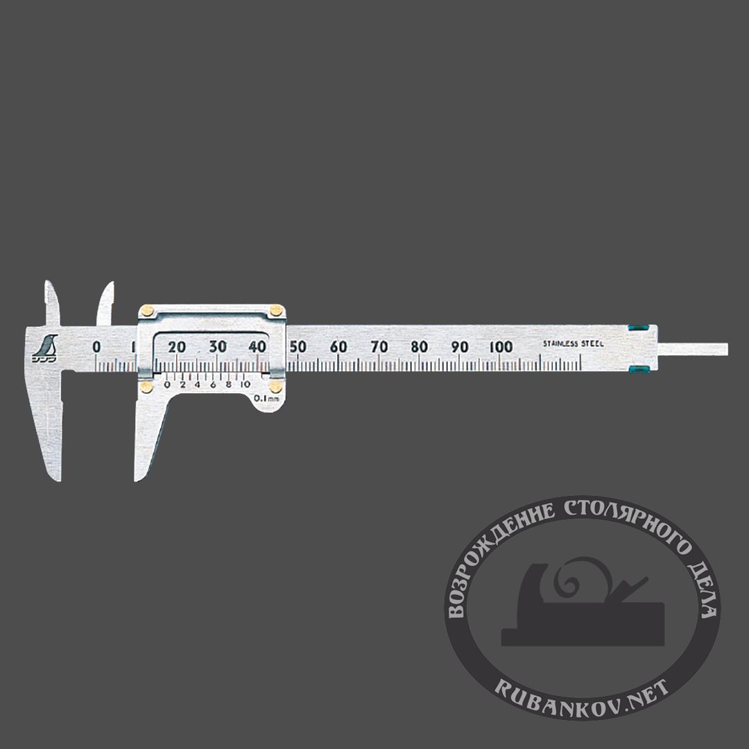 Штангенциркуль нониусный Shinwa, 100мм, карманный