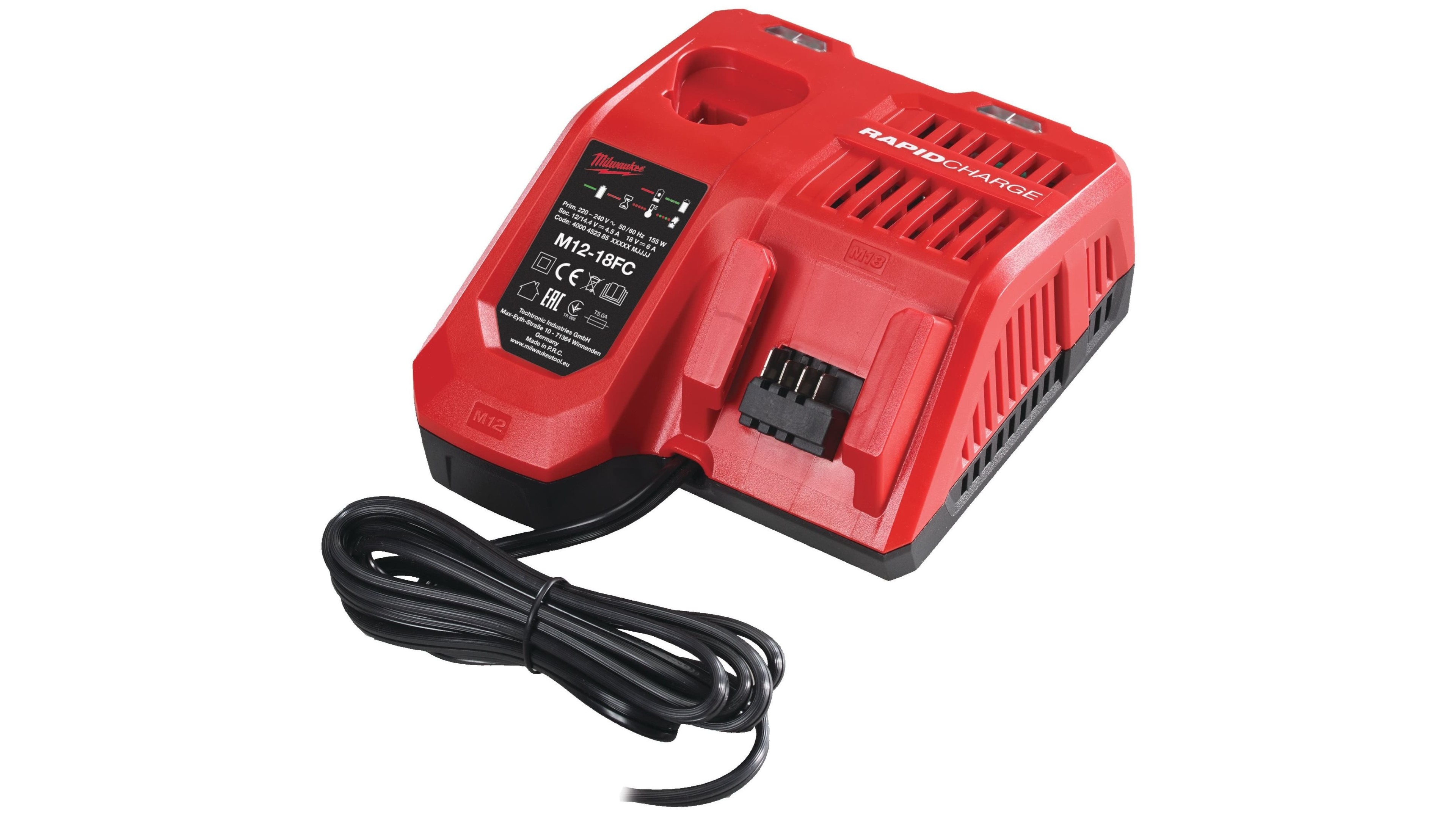 Быстрое зарядное устройство Milwaukee M12-18 FC Быстрое зарядное устройство Milwaukee M12-18 FC