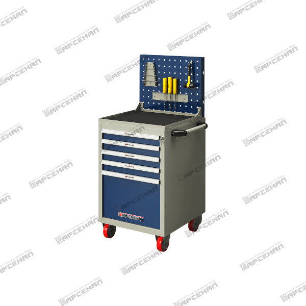 Тумба мобильная «TRIUMF-Heavy» на колесах с лотком и перфоэкраном ВТ-405PLR