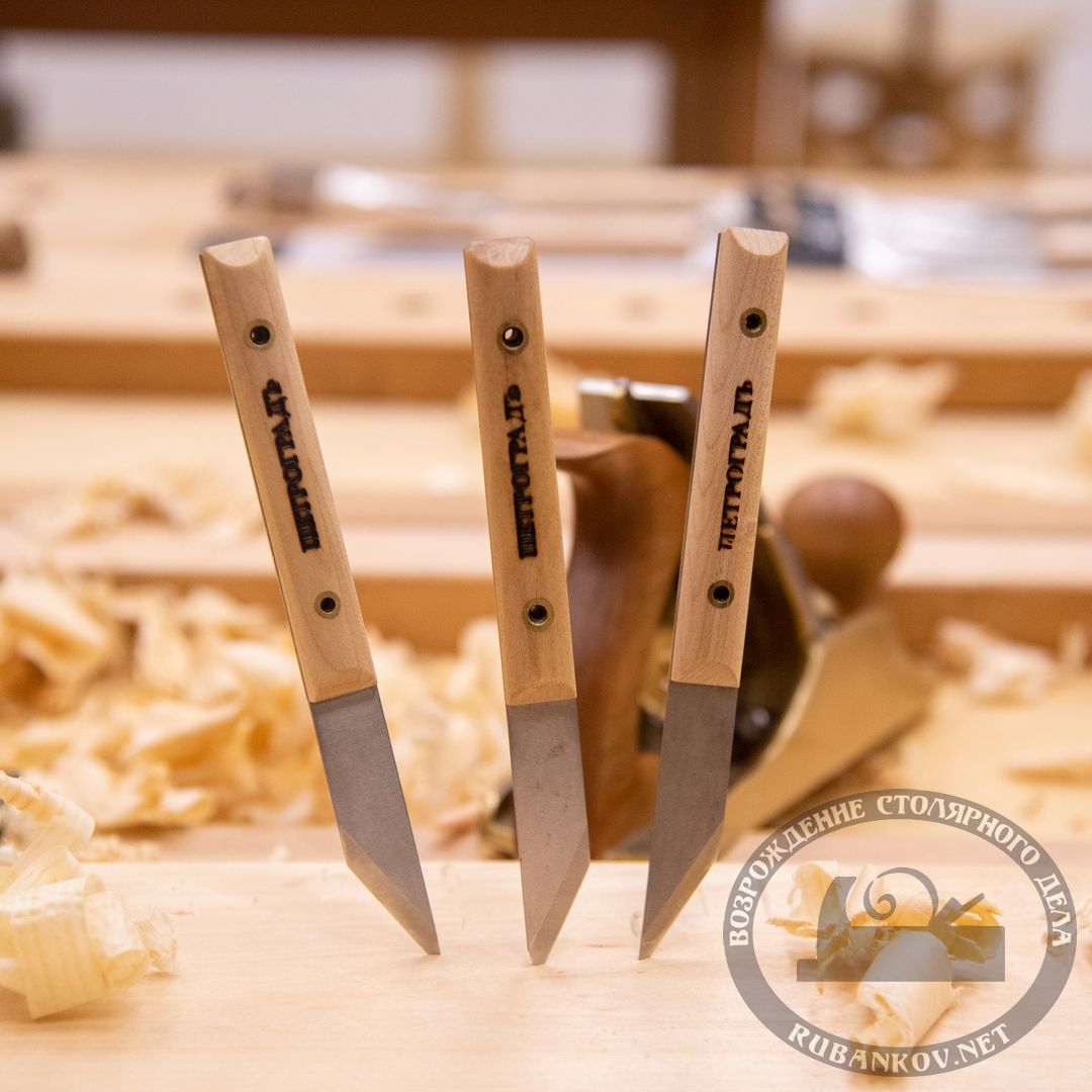 Нож ремесленный ПЕТРОГРАДЪ, косая заточка 30град, левый