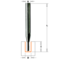 Фреза концевая CMT пазовая D=3,2 I=12,7 S=1/4 ; L=50,8  812.032.11