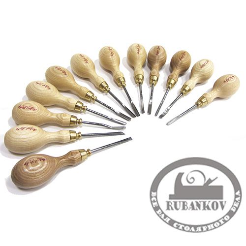 Набор резчицких стамесок Robert Sorby, Micro Carving Tool, 12 штук