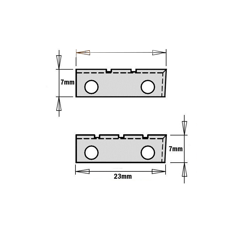 нож твердосплавный 23x7x1,5 F1730 CMT 790.230.3R