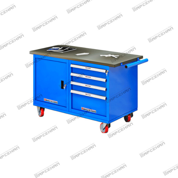 Верстак двухтумбовый на колесах TRIUMF-Medium ВТ.М-12G-R.04M