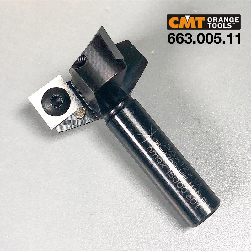 Фреза Z3 с тремя сменными поворотными ножами из твёрдого сплава 663.005.11 CMT для слэбов