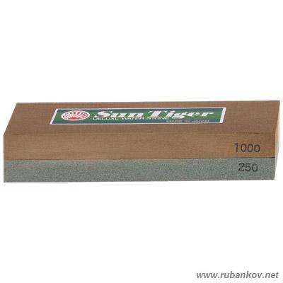 Брусок абразивный, комбинированный,  250/1000, 150*50*25мм, Sun Tiger